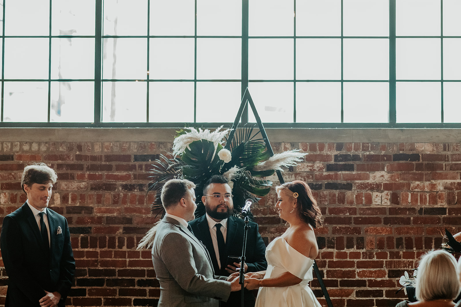 A couple getting married at INDUSTRY