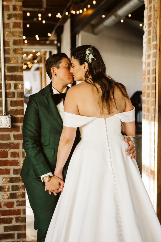 Vintage romance LGBTQ+ wedding at INDUSTRY