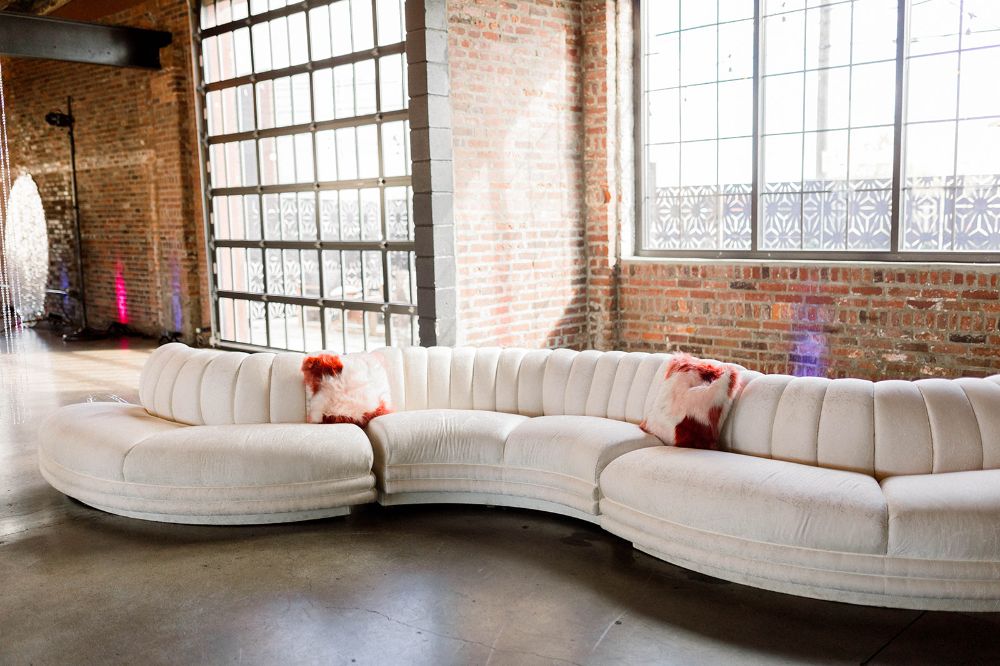 White snake couch at INDUSTRY