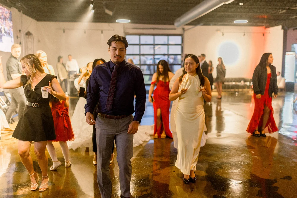 Guests dancing at an event at Radius