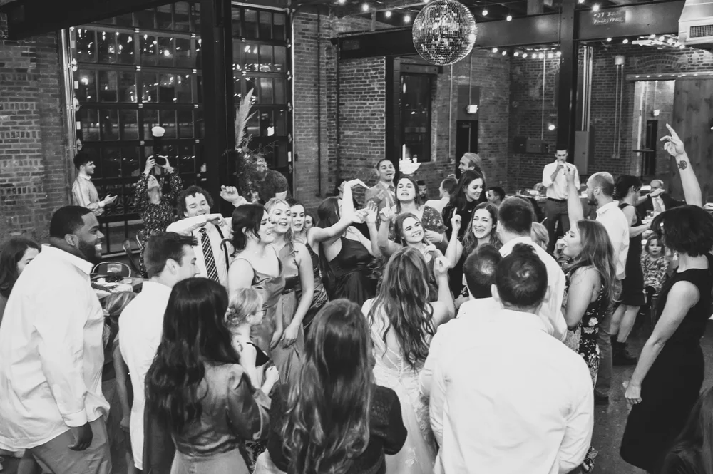 Guests dancing
