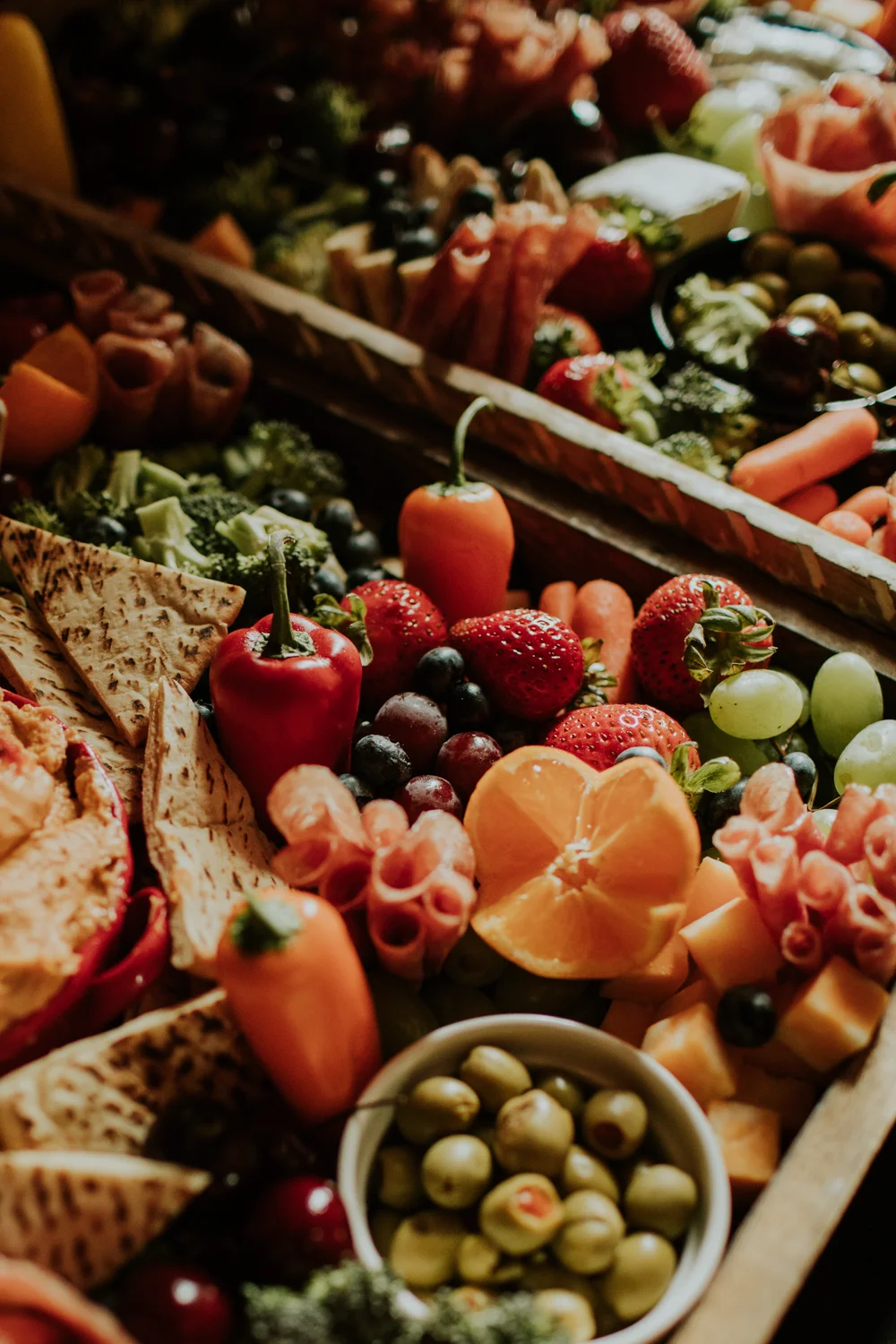 Charcuterie display at company holiday party at INDUSTRY in Indianapolis, IN